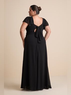 Lulu's Black Maxi Dress with Back Tie